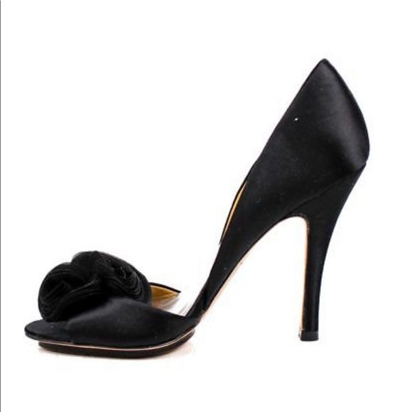 Badgley Mischka Shoes - NWOT Badgley Mischa Satin Blossom Peep toe evening